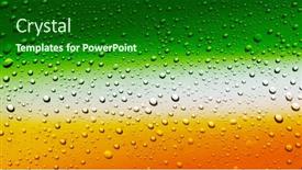  Presentation with irish - Audience pleasing PPT theme consisting of irish flag on glass of beer with bubbles backdrop and a forest green colored foreground