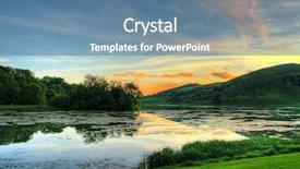  Presentation with end of summer - Amazing presentation theme having irish mountians - idyllic summer scenery at sunset backdrop and a  colored foreground