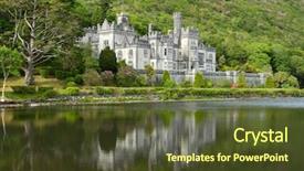  Presentation with ireland - Beautiful PPT layouts featuring irish mountians - kylemore abbey in connemara mountains backdrop and a tawny brown colored foreground