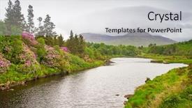  Presentation with mountains and the sacred geometry - Amazing PPT layouts having irish mountians - scenery of connemara mountains ireland backdrop and a  colored foreground