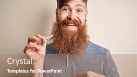  Presentation with correction - Presentation theme having irish-redhead-man-with-beard background and a coral colored foreground