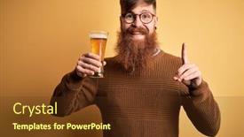  Presentation with irish - Cool new PPT layouts with irish-redhead-man-with-beard backdrop and a tawny brown colored foreground