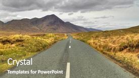  Presentation with landon the mountain road - Cool new slide set with irish road with mountain view backdrop and a  colored foreground