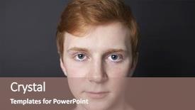  Presentation with dark - Colorful PPT layouts enhanced with irishman - portrait of red-haired handsome guy backdrop and a  colored foreground