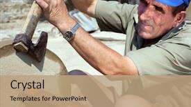  Presentation with bulgarian - Colorful PPT theme enhanced with management - close up of businessman touching backdrop and a gray colored foreground