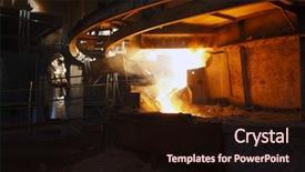  Presentation with steel industry - Colorful presentation enhanced with iron and steel industry backdrop and a wine colored foreground