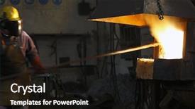  Presentation with steel industry - Cool new presentation design with iron and steel industry backdrop and a wine colored foreground