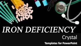 Presentation with iron deficiency - Presentation theme having iron-deficiency-text-on-medical background and a black colored foreground