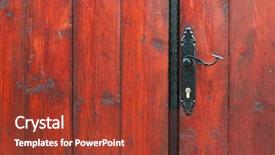  Presentation with old wooden door antique - Presentation consisting of iron door handle on old background and a tawny brown colored foreground