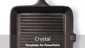  Presentation with iron - Colorful theme enhanced with iron-frying-pan-isolated backdrop and a dark gray colored foreground