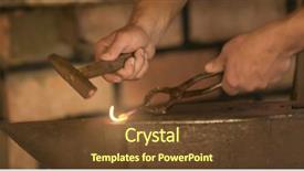  Presentation with iron - Audience pleasing presentation consisting of iron in the forge backdrop and a tawny brown colored foreground