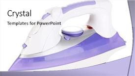  Presentation with iron - Colorful theme enhanced with iron isolated on white backdrop and a white colored foreground