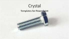  Presentation with gray - Presentation design consisting of iron nails - bolt on a light gray background and a white colored foreground