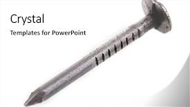  Presentation with acrylic nail course presentation - Slide deck featuring iron nails - metal nail isolated on white background and a white colored foreground