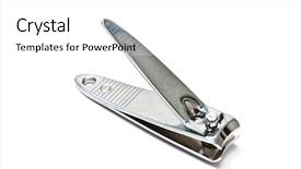  Presentation with stainless steel - Amazing presentation having iron nails - stainless steel nail clippers isolated backdrop and a white colored foreground