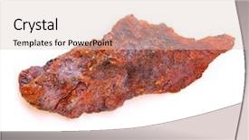  Presentation with raw material - Beautiful slide deck featuring iron ore - limonite from silberberg backdrop and a lemonade colored foreground