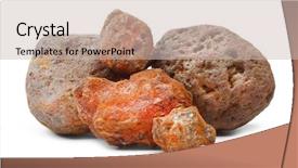  Presentation with ore - Slide set having smelting - iron ore - magnetite background and a soft green colored foreground