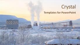  Presentation with ore - Beautiful PPT theme featuring limit switch in pneumatic system backdrop and a  colored foreground.