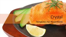  Presentation with fresh avocado - Beautiful slide deck featuring iron pan over wood backdrop and a gold colored foreground