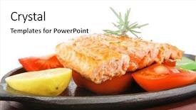  Presentation with fresh avocado - Audience pleasing PPT theme consisting of iron pan over wood backdrop and a white colored foreground