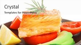  Presentation with fresh avocado - Cool new slides with iron pan over wood backdrop and a white colored foreground