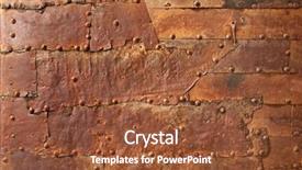  Presentation with metal - PPT theme with iron rust - texture of old metal background and a tawny brown colored foreground