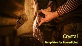  Presentation with electrical kilowatt hour electric meter - Beautiful slides featuring iron sharpen iron - blacksmith sharpening an ax backdrop and a  colored foreground