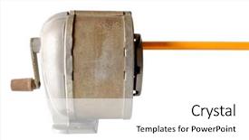  Presentation with iron - Slide deck enhanced with iron sharpen iron - photo of sharpening a pencil background and a  colored foreground