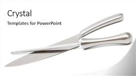  Presentation with steel - Colorful presentation theme enhanced with iron sharpen iron - steel kitchen knife backdrop and a  colored foreground