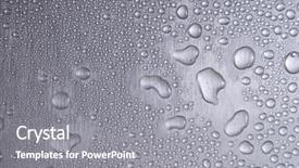  Presentation with brushed metal - Slide deck having iron sheet - brushed metal surface with water background and a gray colored foreground