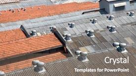  Presentation with old building britain gif - Presentation design having iron sheet - many roofs of old industrial background and a gray colored foreground