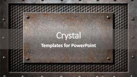  Presentation with sheet metal - Beautiful slides featuring iron sheet - old rusty metal plate backdrop and a gray colored foreground