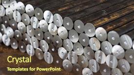  Presentation with spare parts - Presentation design consisting of iron steel industry - industrial tools and spare parts background and a tawny brown colored foreground