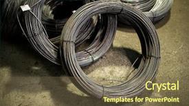  Presentation with bound - Slide deck consisting of bunches of iron wire bound background and a violet colored foreground