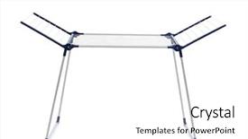  Presentation with empty - PPT layouts having ironhorse - empty cloth drying rack isolated background and a white colored foreground