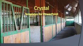  Presentation with iron - Amazing theme having ironhorse - horse house with iron door backdrop and a tawny brown colored foreground