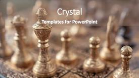  Presentation with chessboard - Amazing slide set having ironhorse - two horse on chessboard closeup backdrop and a  colored foreground