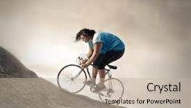  Presentation with mountain climb motivational - Colorful presentation enhanced with ironic - chubby girl riding up backdrop and a mint green colored foreground