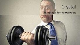  Presentation with weight lifting - Audience pleasing slides consisting of ironic - weight lifting backdrop and a mint green colored foreground