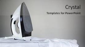  Presentation with steam - Slide set with ironing a white shirt background and a light gray colored foreground