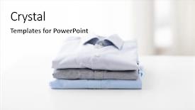  Presentation with ironing - Colorful slide deck enhanced with ironing laundry clothes housekeeping backdrop and a white colored foreground
