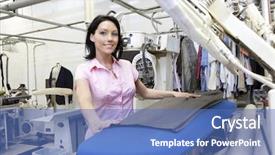  Presentation with ironing - Audience pleasing presentation design consisting of ironing machine in laundry backdrop and a teal colored foreground