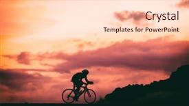  Presentation with ironman - Presentation design having ironman - road racing triathlete bike cyclist background and a lemonade colored foreground