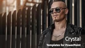  Presentation with punk - Cool new theme with iroquis - close-up portrait of a punk backdrop and a  colored foreground