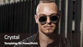  Presentation with punk - Beautiful PPT layouts featuring iroquis - close-up portrait of a punk backdrop and a  colored foreground