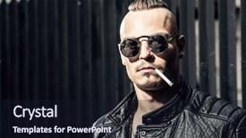  Presentation with punk - Audience pleasing slide set consisting of iroquis - close-up portrait of a punk backdrop and a wine colored foreground