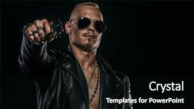  Presentation with gangster - Cool new PPT layouts with iroquis - dark portrait of a serious backdrop and a black colored foreground