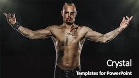  Presentation with mma - Theme having iroquis - fight club mma portrait background and a black colored foreground