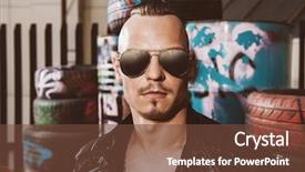  Presentation with punk - Slide deck enhanced with iroquis - portrait of a punk man background and a tawny brown colored foreground