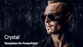  Presentation with black man fashion - Colorful presentation design enhanced with iroquis - portrait of a punk man backdrop and a black colored foreground